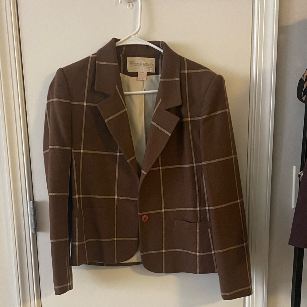Vtg John Mayer Wool Brown Blazer